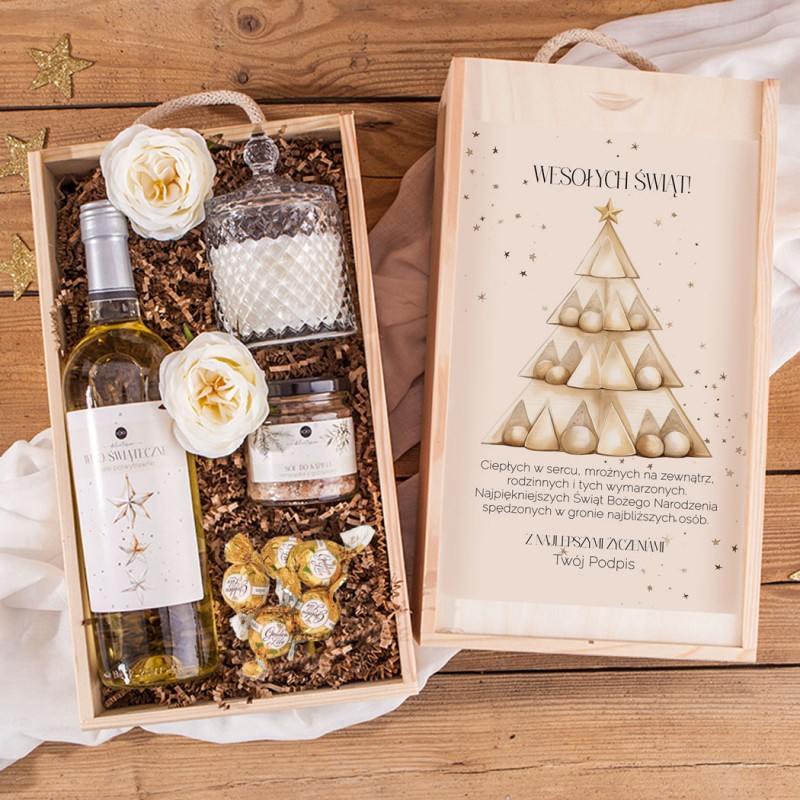 Prezent świąteczny z logo firmy